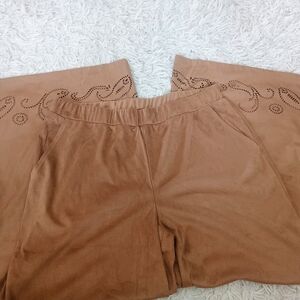 Cupio Tan Pants with Cutout Detail